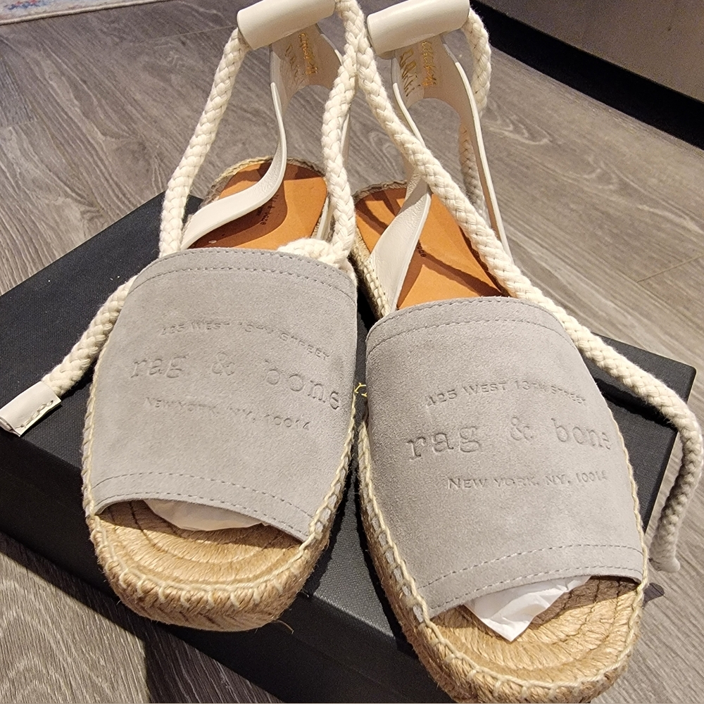 *NEW* Rag & Bone – Estelle Leather Espadrille Sandal - Picture 4 of 5